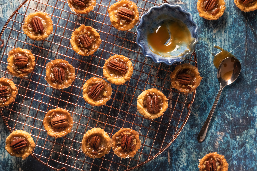 Mini Caramel Pecan Pies holiday