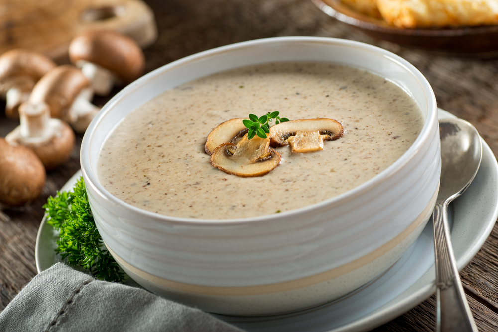 mushroom soup, chef