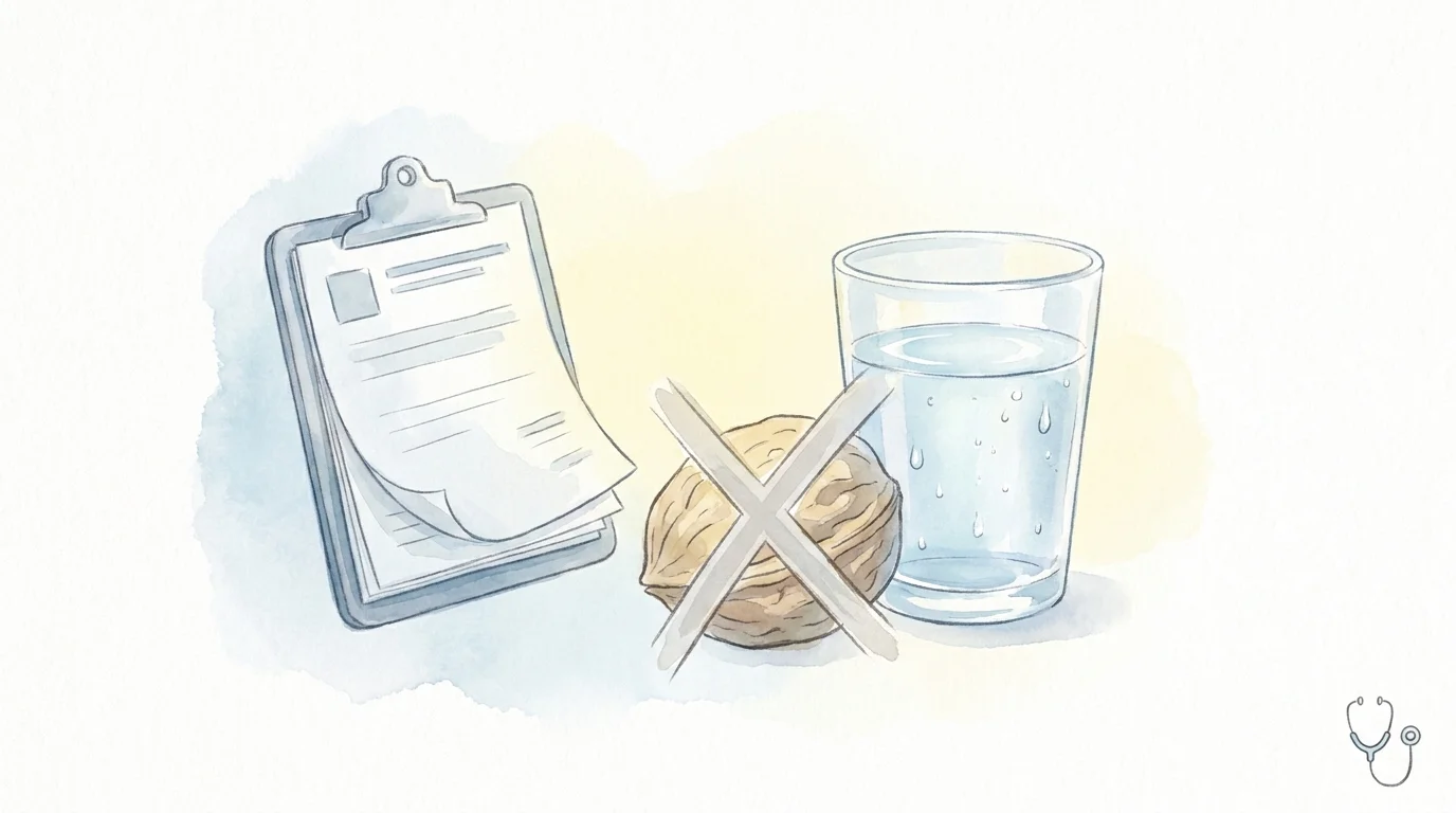 A soft watercolor illustration of a medical chart and an allergy symbol, representing personalized health advice.